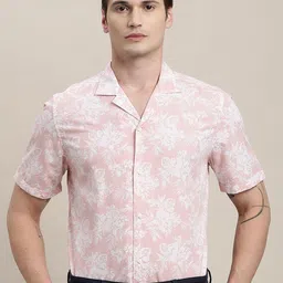 Turtle Men Relaxed Slim Fit Floral Opaque Printed Casual Shirt-image-77