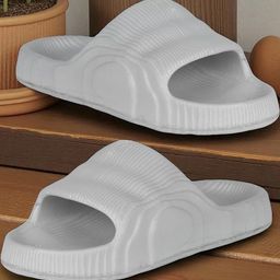 RIFOF Men Grey PU Flip Flops-image-94