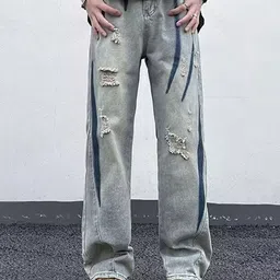 StyleCast x Revolte Men Low Distress Light Fade Jeans-image-77