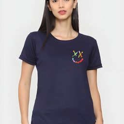 SZN Women Printed Applique T-shirt-image-100