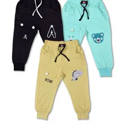 WORTON FASHION Boys Pack of 3Cotton Regular Fit Track Pants-picture-12