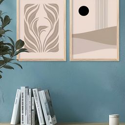 Kotart Brown & Pink 2 Pieces Printed Wooden Wall Arts-picture-29