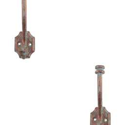IndianShelf Bronze & Grey 2 Pieces Iron Hay Wall Mounted Hooks-41