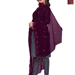 Kemza Pack Of 2 Geometric Embroidered Organza Dupatta With Sequinned-picture-25