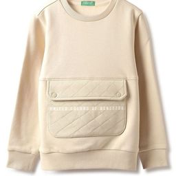 United Colors of Benetton Boys Solid Round Neck Cotton Pullover Ribbed Sweatshirt-image-34