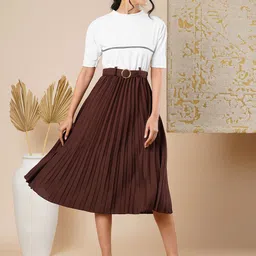 CARTYSHOP Crepe Fit & Flare Midi Dress-picture-20