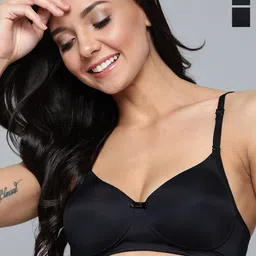 Mast & Harbour Pack Of 2 Medium Coverage Lightly Padded T-shirt Bra-picture-17
