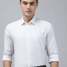 Arrow Manhattan Slim Fit Checked Pure Cotton Formal Shirt-picture-31