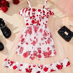 INCLUD Kids Floral Print Fit & Flare Midi Dress-42