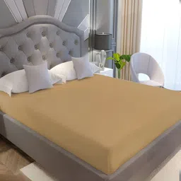 POORAK Beige Terry Cotton Water Resistant Mattress Protector-picture-5