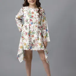 UNDER FOURTEEN ONLY Floral Print Flared Sleeve Fit & Flare Dress-picture-34