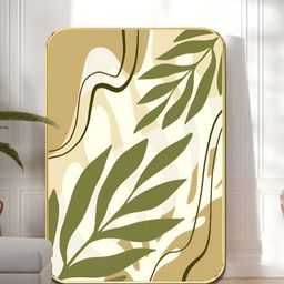 Livin'luxe Green & Beige Leaf Rectangle Wall Art-picture-44