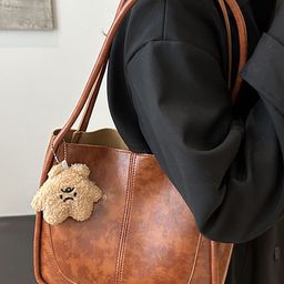 LULU & SKY PU Structured Shoulder Bag with Tasselled-14