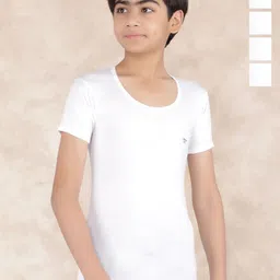 Dollar Boy Undershirt Round Neck Solid Innerwear Vests  Pack Of 5-25