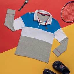 Purple United Kids Boys Polo Collar Applique T-shirt-image-15