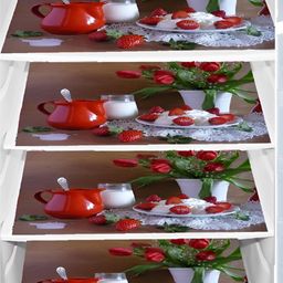 Aura 4-Pcs Brown & Red Printed Fridge Organisers-9