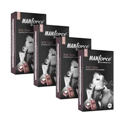 Manforce Set Of 4  Xotic Chocolate Flavoured Condoms- 10 Pcs Each-20