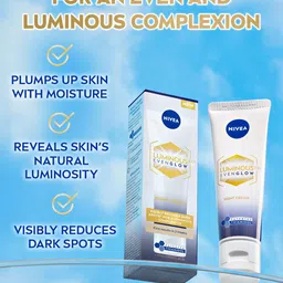 Nivea Luminous Even Glow Combo - Day+Night Cream 40 ml each + Serum 40ml + Face Wash 100ml image 4
