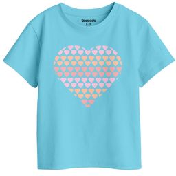 BonOrganik Girls Graphic Printed Round Neck Cotton T-shirt-image-5