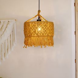 Fos Lighting Yellow Textured Bohemian Abstract Shaped Ceiling Lamp-image-3
