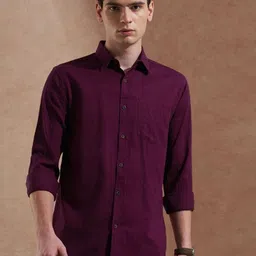 TRYBUY.IN Men Premium Fit Solid Spread Collar Cotton Casual Shirt-picture-35