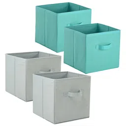 Kuber Industries Green & Grey 4 Pieces Multi-Utility Organisers-4