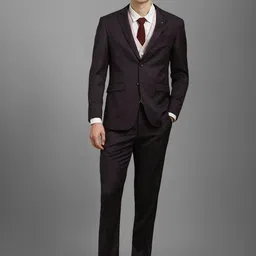 Louis Philippe Slim-Fit Single-Breasted Three-Piece Suits-image-61