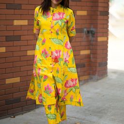 Anni Designer Floral Printed Mandarin Collar Kurta With Palazzos-image-71