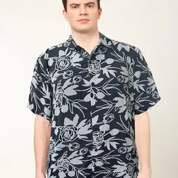 YASH GALLERY Men Spread Collar Floral Printed Casual Shirt-image-45