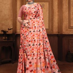 Panzora Floral Satin Saree-image-86