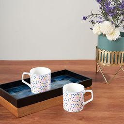 Living scapes by Pantaloons Set Of 2 White & Blue Printed Mugs-image-79