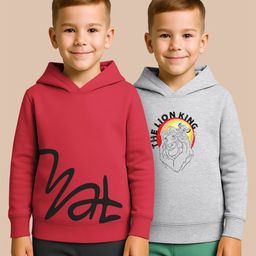 HELLCAT Boys Pack of 2 Printed Hooded Sweatshirt-image-83