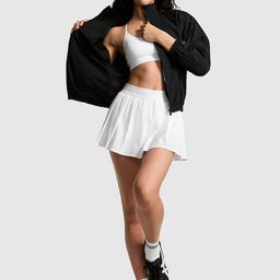 Victoria's Secret Women Mock Collar Solid Casual Tailored Jacket-image-97