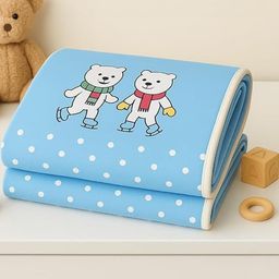 Adhigams Kids Blue & White Cartoon Characters Mild Winter 210 GSM Blanket-picture-6