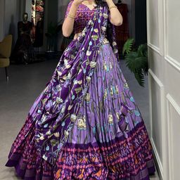 Aika Printed Ready to Wear Lehenga & Unstitched Blouse With Dupatta image 4
