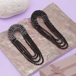 KPOP Silver-Plated Rhinestone Contemporary Drop Earrings-image-23