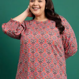 DressBerry Women Ethnic Print Crepe Top-image-63