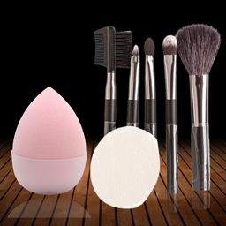 basicare Set Of 6 Beauty Blender With Makeup Brush Set-7
