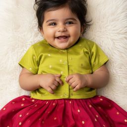 Sangria Maroon Zari Lehenga and Green Blouse Set-picture-11