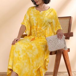 Maaesa Abstract Dyed Flared Sleeves Kaftan Kurta image 2