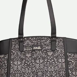 ZOUK Printed Structured Tote Bag image 2