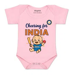 Arvesa Kids-Unisex Pink Cotton Rompers-picture-27