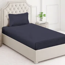 Arrabi Violet 350 TC Single Bedsheet Set 2.15 m x 1.5 m-image-1