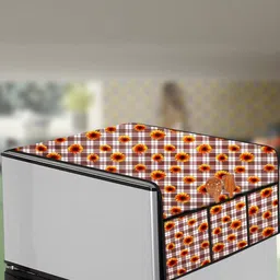 The Furnishing Tree Coffee Brown Printed Refrigerator Cover-image-60