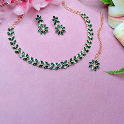 VATSALYA creation Gold-Plated Stone Studded Jewellery Set-image-12
