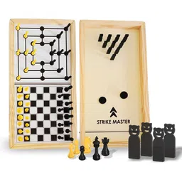 WEMBLEY Kids Set 3-in-1 Wooden Chess Board Games-25