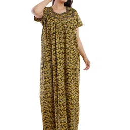 MAYA PRINT Printed Maxi Nightdress-image-61