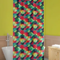 ArtzFolio Red & Green Printed Shower Curtain-9