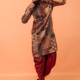 KISAH Men Ethnic Motifs Printed Thread Work Kurta-image-20