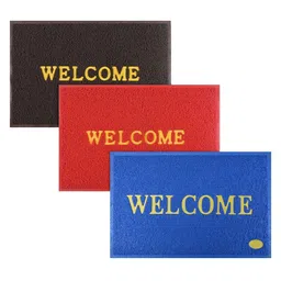 Aura 3-Pcs Red & Brown Printed Anti Skid Doormat-18